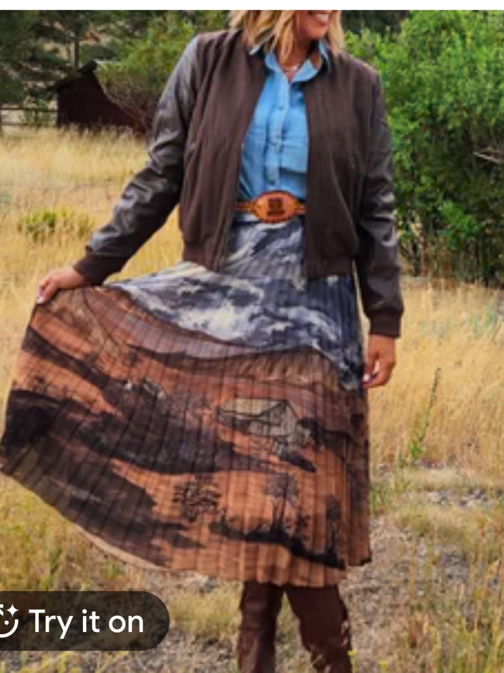 Tasha Polizzi pleated Sarafina skirt Size Small